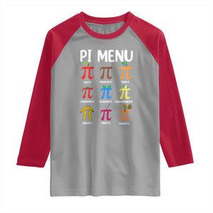 Funny Number Pi Raglan Shirt Pi Menu 3.14 Pi Symbol - Math Teacher Happy Pi Day TS02 Sport Gray Red Print Your Wear