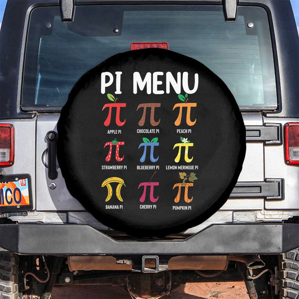 Funny Number Pi Spare Tire Cover Pi Menu 3.14 Pi Symbol - Math Teacher Happy Pi Day TS02 No hole Black Print Your Wear