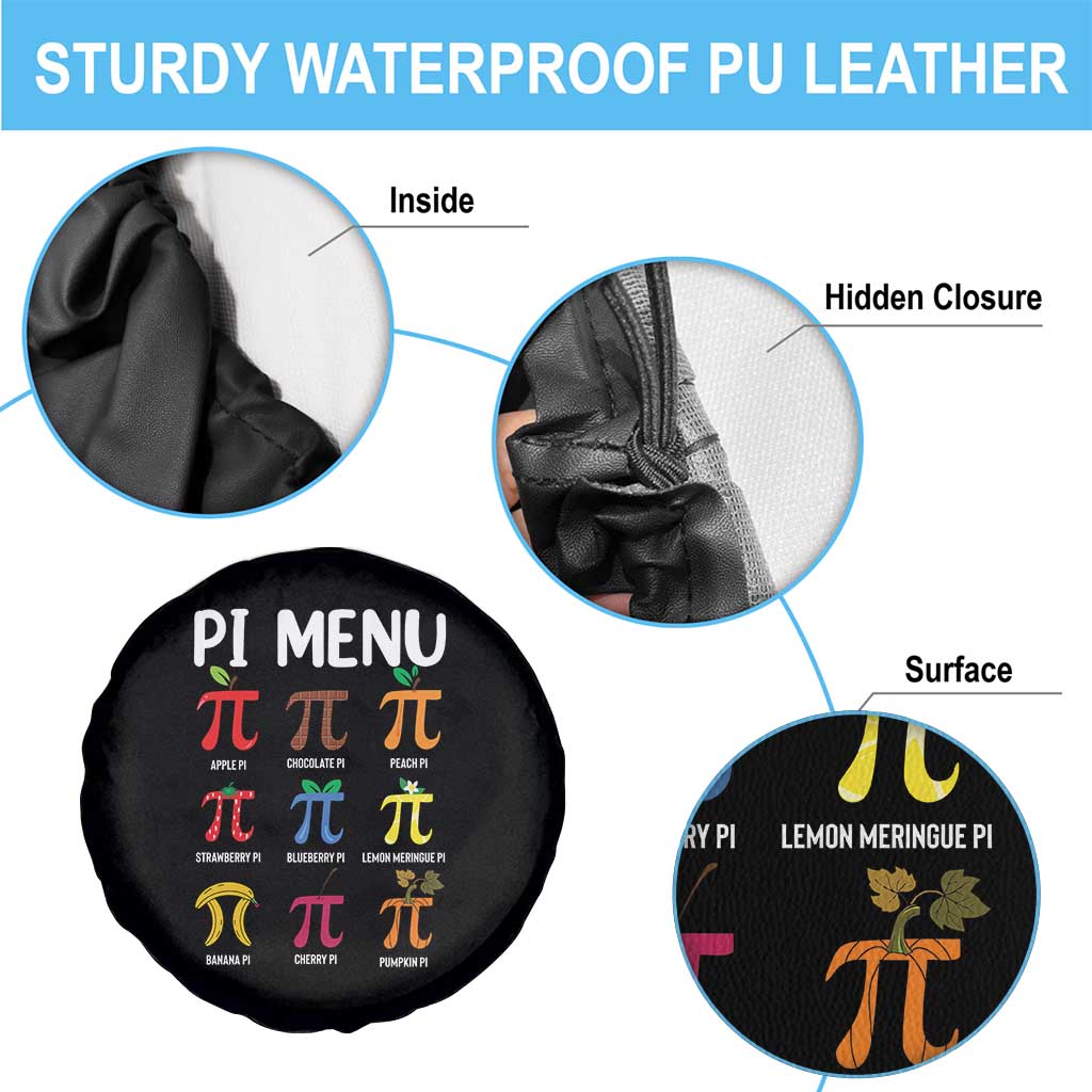 Funny Number Pi Spare Tire Cover Pi Menu 3.14 Pi Symbol - Math Teacher Happy Pi Day TS02 Print Your Wear