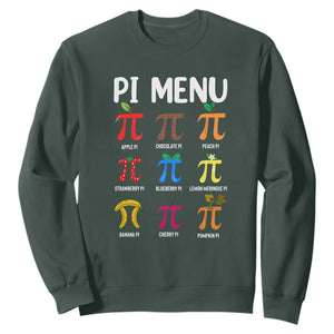 Funny Number Pi Sweatshirt Pi Menu 3.14 Pi Symbol - Math Teacher Happy Pi Day TS02 Dark Forest Green Print Your Wear