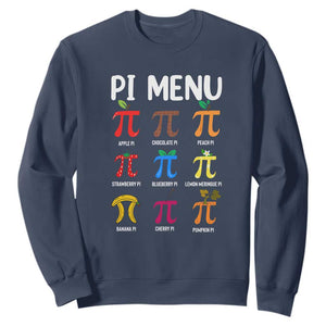 Funny Number Pi Sweatshirt Pi Menu 3.14 Pi Symbol - Math Teacher Happy Pi Day TS02 Navy Print Your Wear