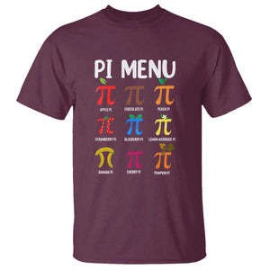 Funny Number Pi T Shirt Pi Menu 3.14 Pi Symbol - Math Teacher Happy Pi Day TS02 Maroon Print Your Wear