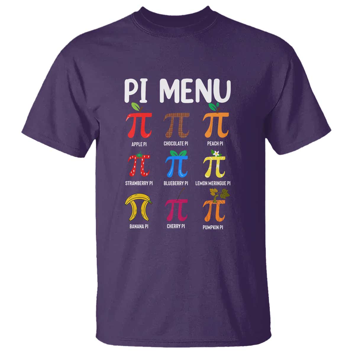 Funny Number Pi T Shirt Pi Menu 3.14 Pi Symbol - Math Teacher Happy Pi Day TS02 Purple Print Your Wear