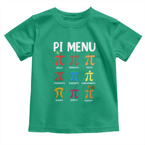 Funny Number Pi Toddler T Shirt Pi Menu 3.14 Pi Symbol - Math Teacher Happy Pi Day TS02 Irish Green Print Your Wear