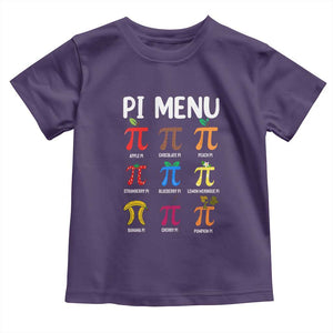Funny Number Pi Toddler T Shirt Pi Menu 3.14 Pi Symbol - Math Teacher Happy Pi Day TS02 Purple Print Your Wear