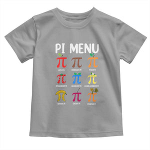 Funny Number Pi Toddler T Shirt Pi Menu 3.14 Pi Symbol - Math Teacher Happy Pi Day TS02 Sport Gray Print Your Wear