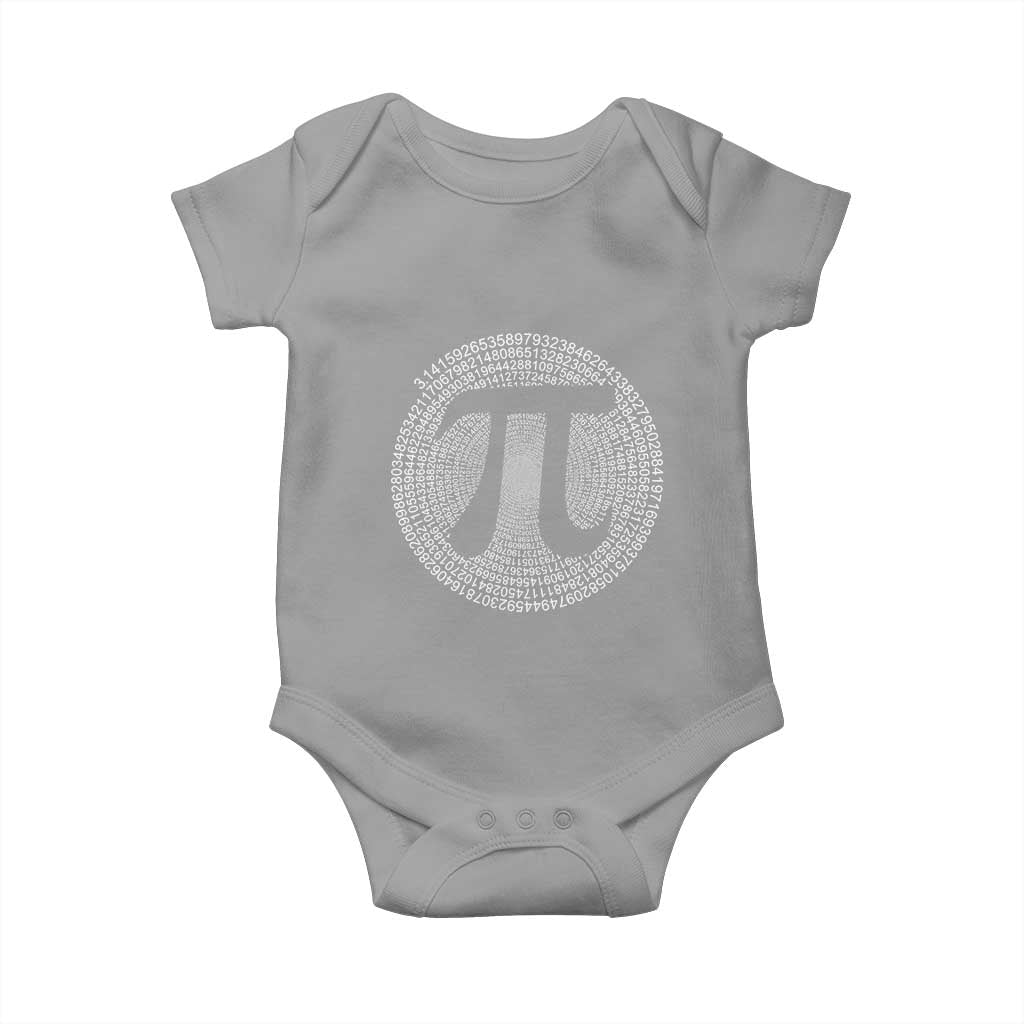 Funny Number Pi Baby Onesie Pi 3.14 Pi Number Symbol Math Science Gift TS02 Sport Gray Print Your Wear