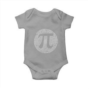 Funny Number Pi Baby Onesie Pi 3.14 Pi Number Symbol Math Science Gift TS02 Sport Gray Print Your Wear