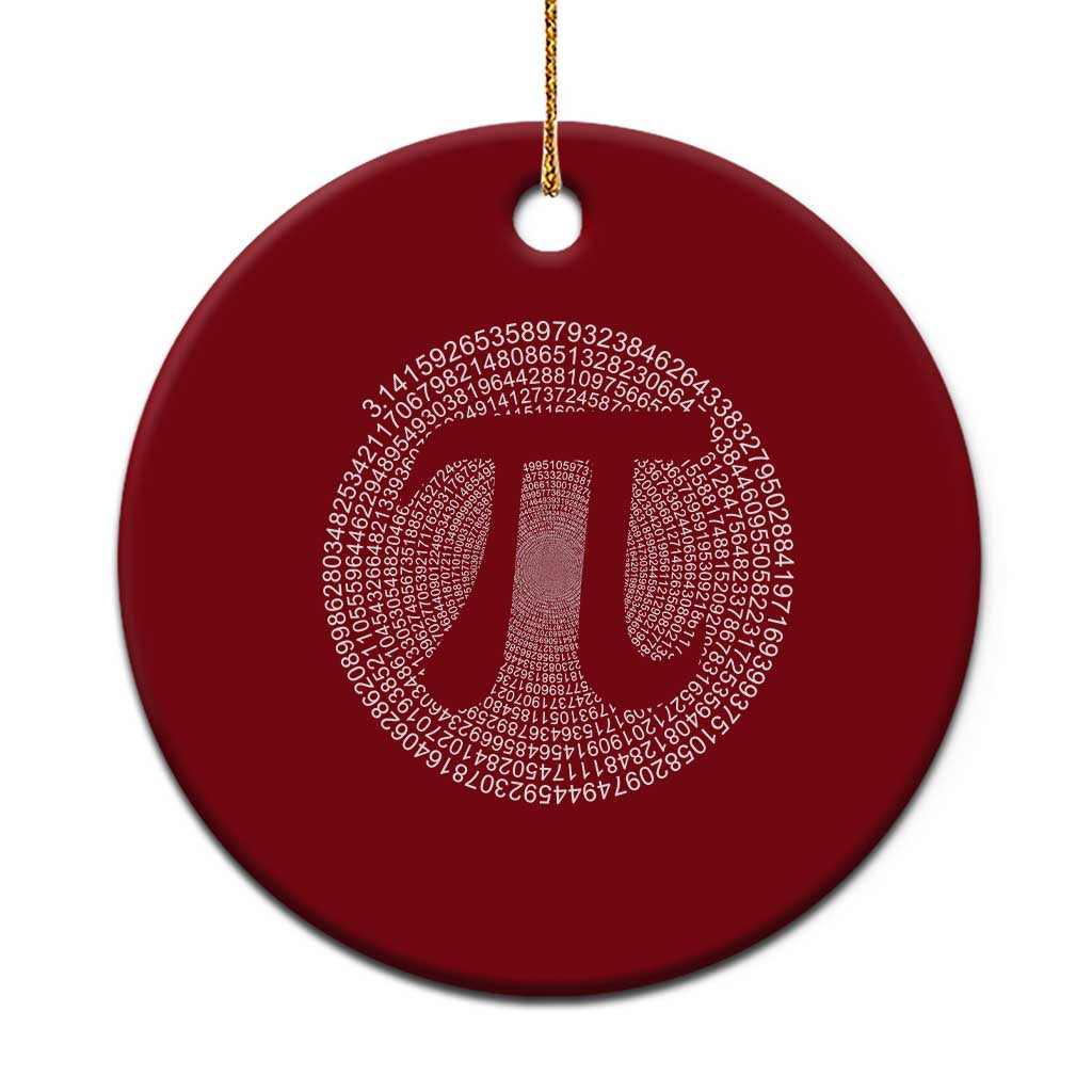 Funny Number Pi Ceramic Ornament Pi 3.14 Pi Number Symbol Math Science Gift TS02 1pc Red Print Your Wear