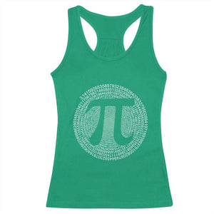 Funny Number Pi Racerback Tank Top Pi 3.14 Pi Number Symbol Math Science Gift TS02 Irish Green Print Your Wear