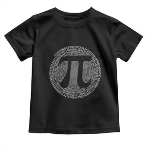 Funny Number Pi Toddler T Shirt Pi 3.14 Pi Number Symbol Math Science Gift TS02 Black Print Your Wear