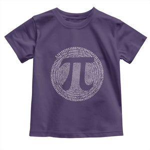 Funny Number Pi Toddler T Shirt Pi 3.14 Pi Number Symbol Math Science Gift TS02 Purple Print Your Wear