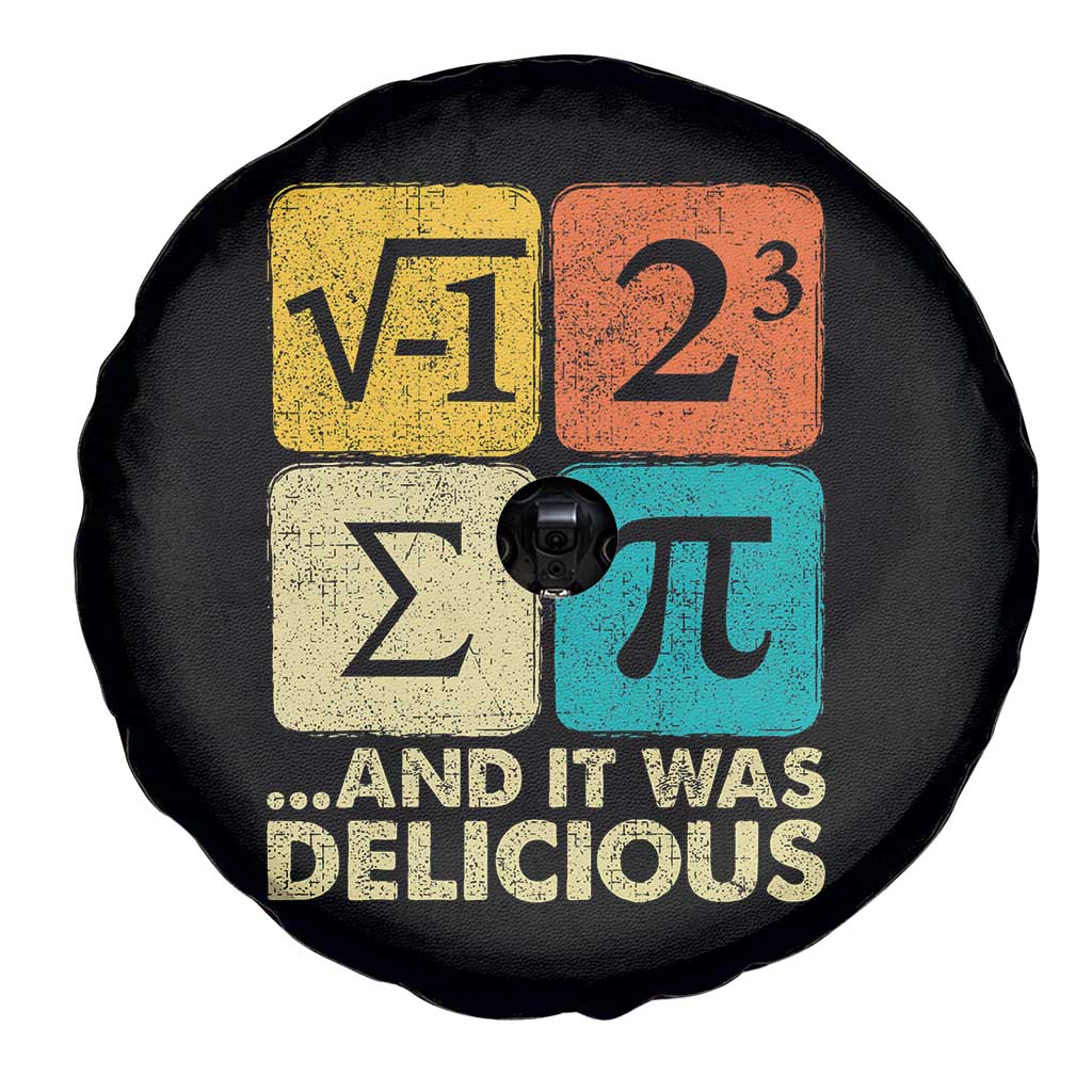Funny Number Pi Spare Tire Cover I Ate Some Pie and It Was Delicious Funny PI Day Math Pun TS02 Print Your Wear