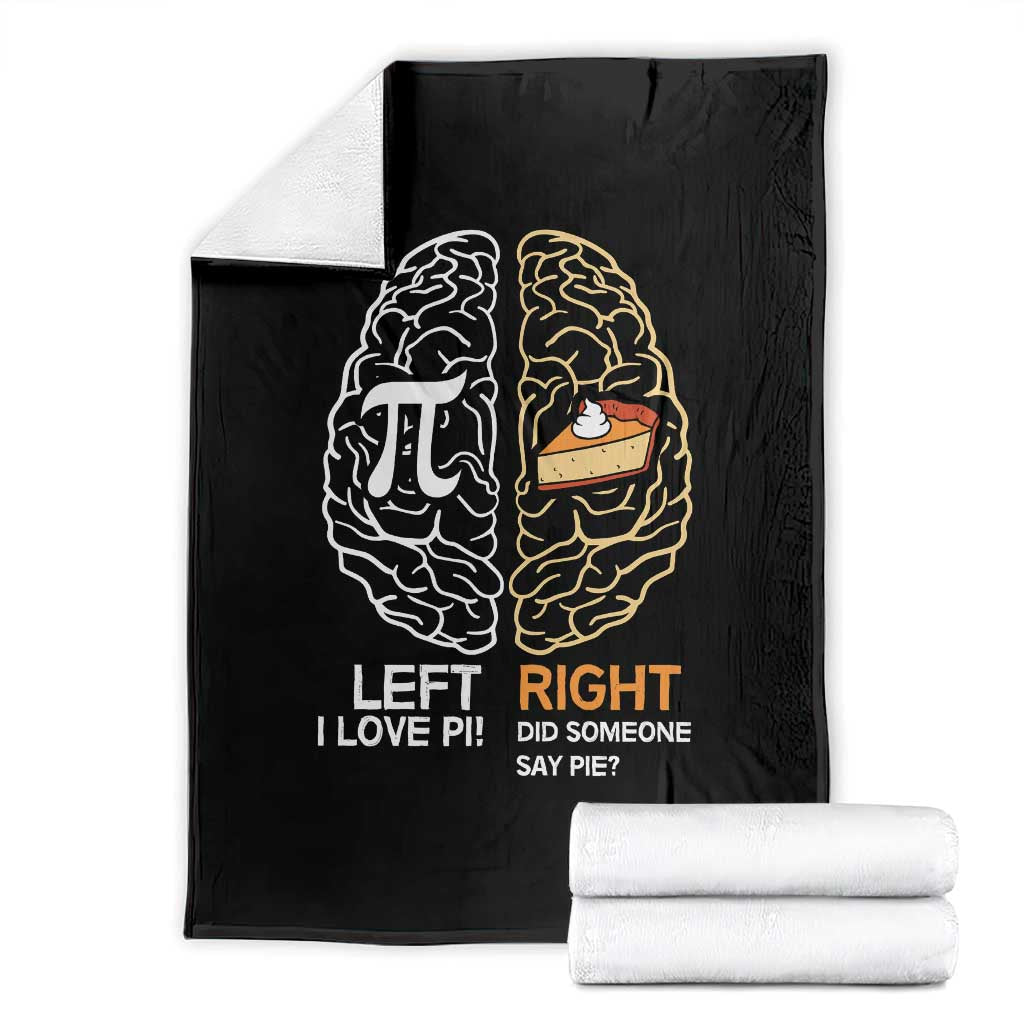 Funny Pi Day Throw Blanket Left Vs Right Brain Pie Shirt Math Geek Gift TS02 Black Print Your Wear