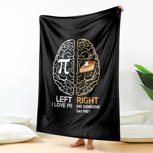 Funny Pi Day Throw Blanket Left Vs Right Brain Pie Shirt Math Geek Gift TS02 Print Your Wear