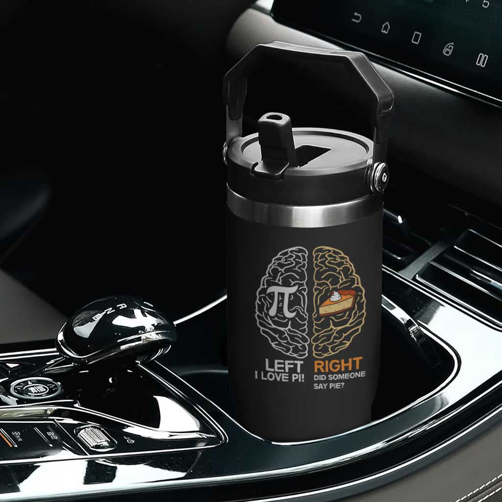 Funny Pi Day Flip Straw Tumbler Left Vs Right Brain Pie Shirt Math Geek Gift TS02 Print Your Wear