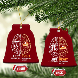 Funny Pi Day Ceramic Ornament Left Vs Right Brain Pie Shirt Math Geek Gift TS02 Print Your Wear