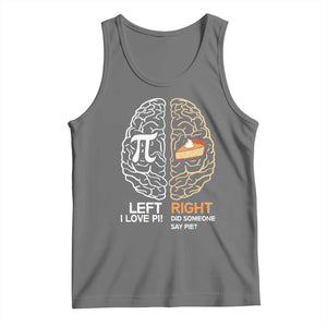Funny Pi Day Tank Top Left Vs Right Brain Pie Shirt Math Geek Gift TS02 Black Heather Print Your Wear