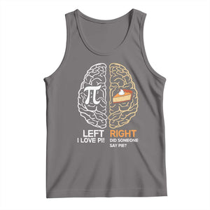 Funny Pi Day Tank Top Left Vs Right Brain Pie Shirt Math Geek Gift TS02 Deep Heather Print Your Wear