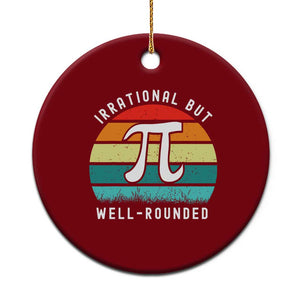 Funny Number Pi Ceramic Ornament Retro Irrational But Well Rounded Pi Day Celebration Math TS02 1pc Red Print Your Wear
