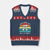 Funny Number Pi V-Neck Knit Sweater Vest Retro Irrational But Well Rounded Pi Day Celebration Math TS02 Navy Red Print Your Wear