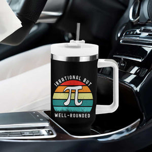 Funny Number Pi Tumbler With Handle Retro Irrational But Well Rounded Pi Day Celebration Math TS02 Print Your Wear