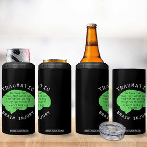 Traumatic Brain Injury Awareness 4 in 1 Can Cooler Tumbler TBI Support TS02 Print Your Wear