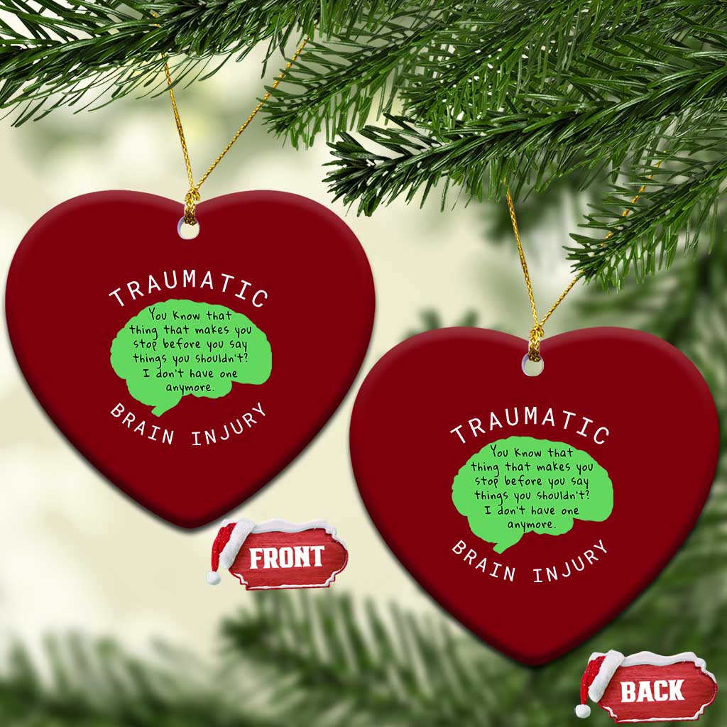 Traumatic Brain Injury Awareness Ceramic Ornament TBI Support TS02 Print Your Wear