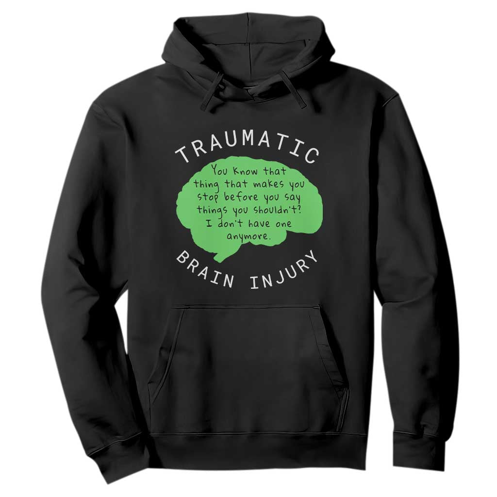 Traumatic Brain Injury Awareness Hoodie TBI Support TS02 Black Print Your Wear