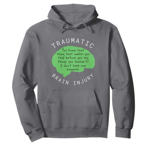 Traumatic Brain Injury Awareness Hoodie TBI Support TS02 Charcoal Print Your Wear