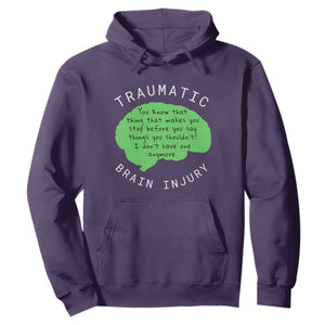 Traumatic Brain Injury Awareness Hoodie TBI Support TS02 Purple Print Your Wear