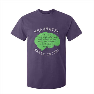 Traumatic Brain Injury Awareness T Shirt For Kid TBI Support TS02 Purple Print Your Wear