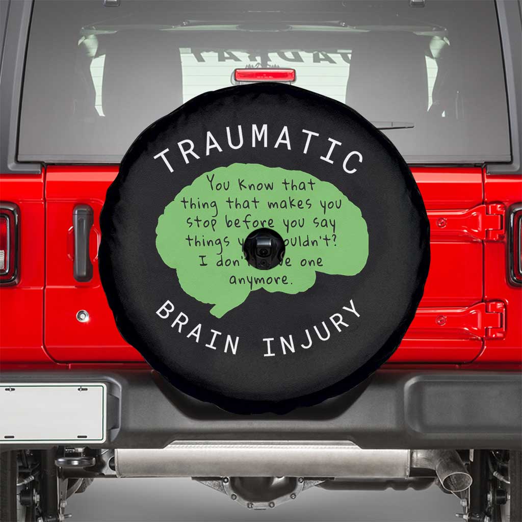 Traumatic Brain Injury Awareness Spare Tire Cover TBI Support TS02 Black Print Your Wear