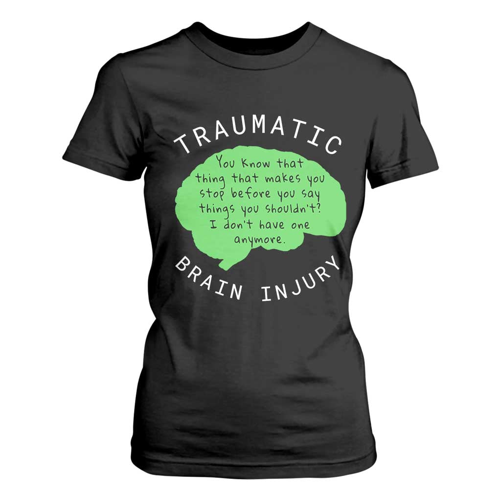 Traumatic Brain Injury Awareness T Shirt For Women TBI Support TS02 Black Print Your Wear