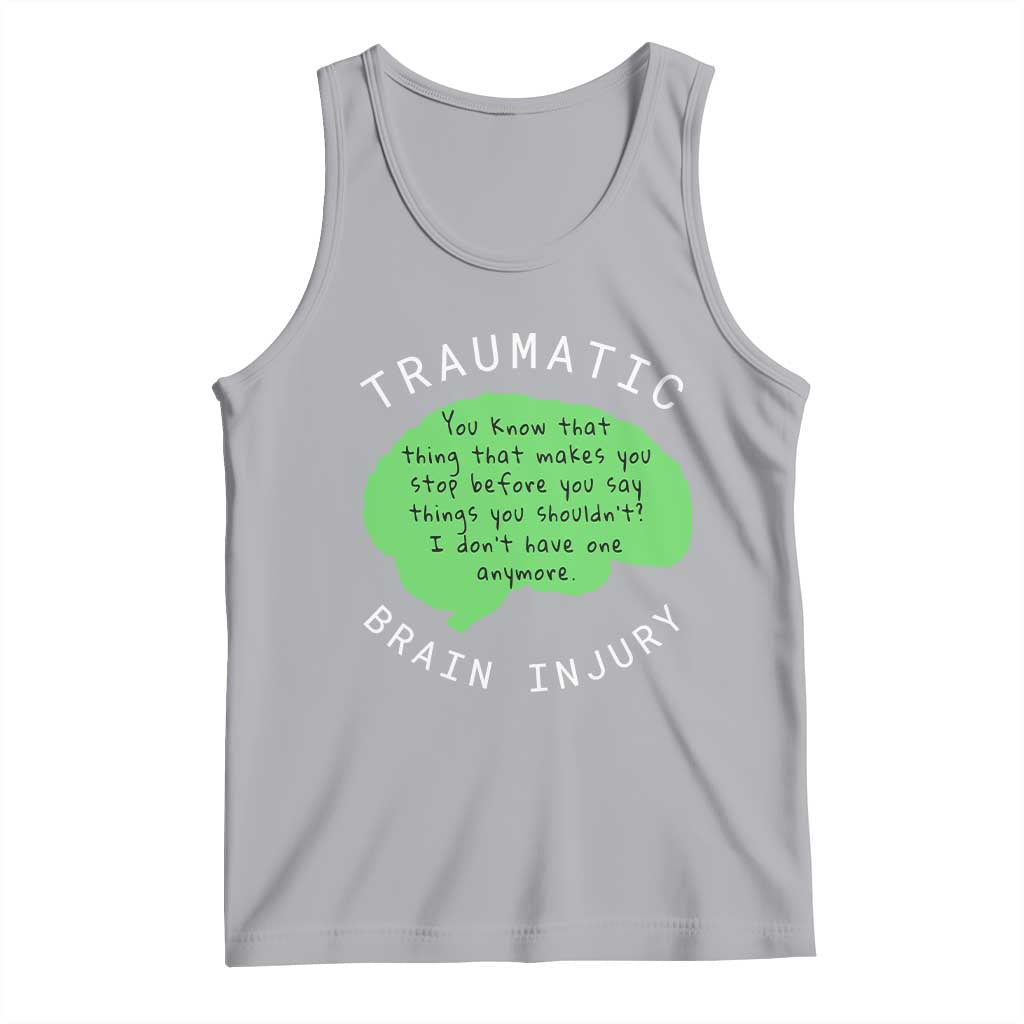 Traumatic Brain Injury Awareness Tank Top TBI Support TS02 Athletic Heather Print Your Wear