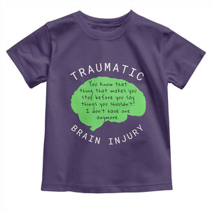 Traumatic Brain Injury Awareness Toddler T Shirt TBI Support TS02 Purple Print Your Wear