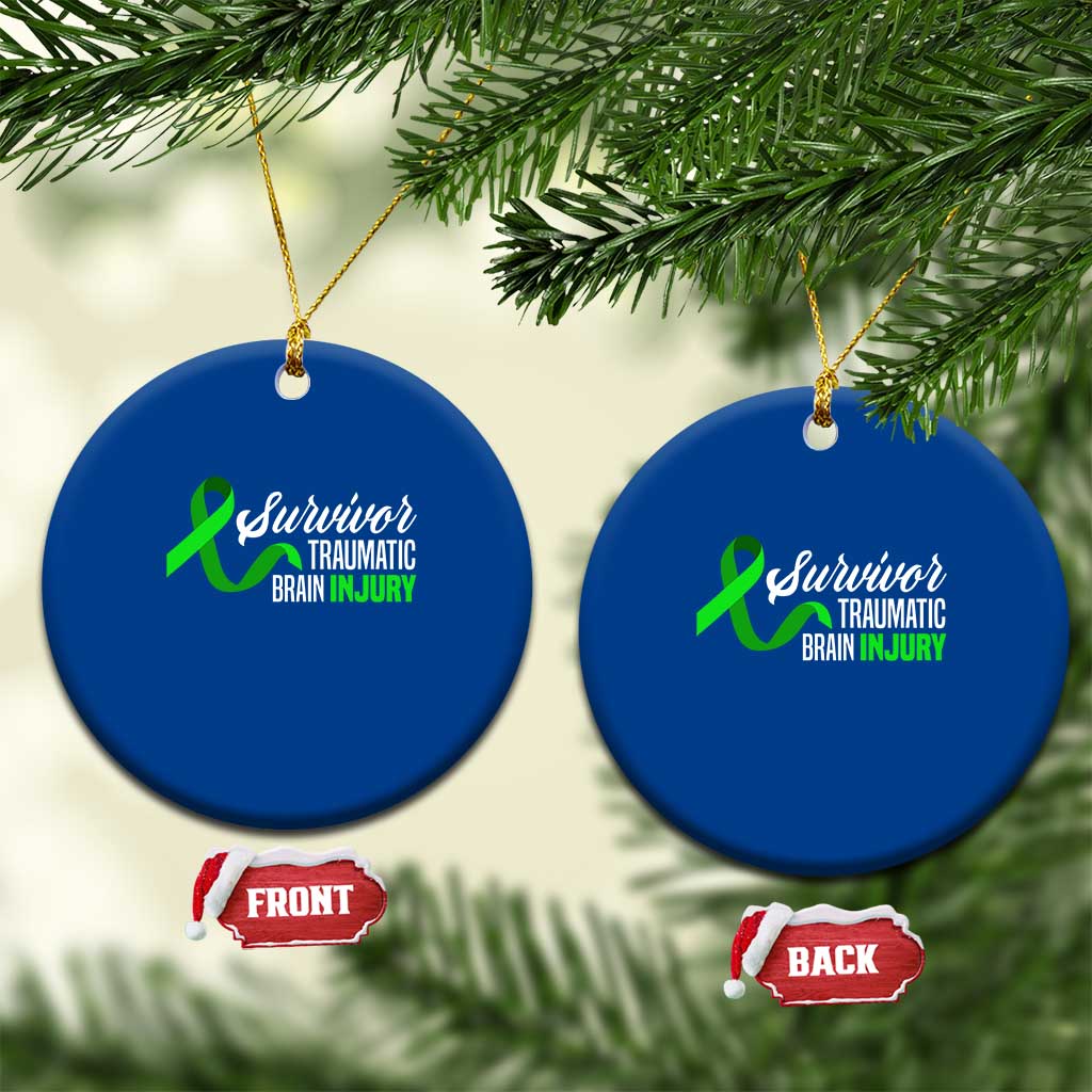 Traumatic Brain Injury Awareness Ceramic Ornament TBI Survivor TS02 1pc Blue Print Your Wear