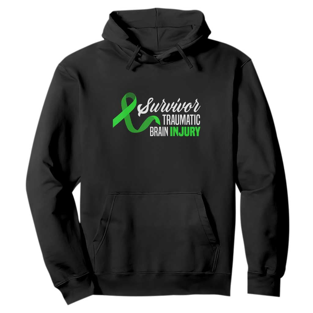 Traumatic Brain Injury Awareness Hoodie TBI Survivor TS02 Black Print Your Wear