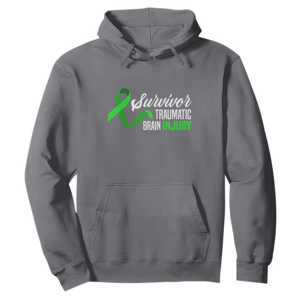 Traumatic Brain Injury Awareness Hoodie TBI Survivor TS02 Charcoal Print Your Wear