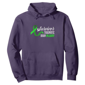 Traumatic Brain Injury Awareness Hoodie TBI Survivor TS02 Purple Print Your Wear