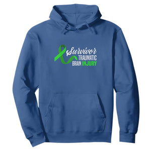 Traumatic Brain Injury Awareness Hoodie TBI Survivor TS02 Royal Blue Print Your Wear