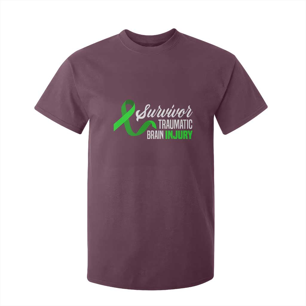 Traumatic Brain Injury Awareness T Shirt For Kid TBI Survivor TS02 Maroon Print Your Wear
