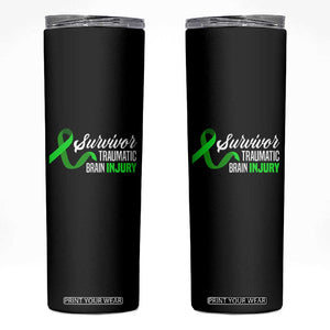 Traumatic Brain Injury Awareness Skinny Tumbler TBI Survivor TS02 Black Print Your Wear