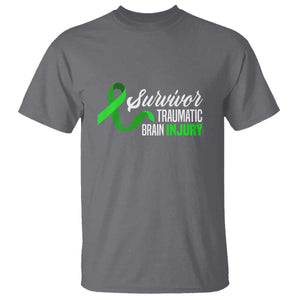 Traumatic Brain Injury Awareness T Shirt TBI Survivor TS02 Charcoal Print Your Wear