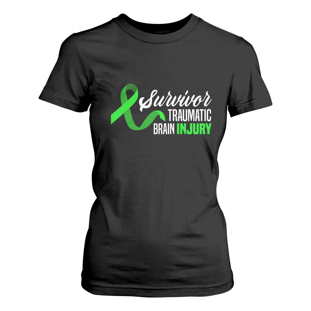 Traumatic Brain Injury Awareness T Shirt For Women TBI Survivor TS02 Black Print Your Wear
