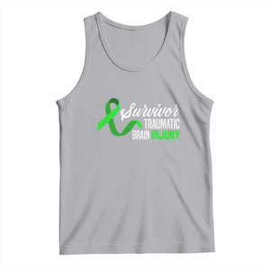 Traumatic Brain Injury Awareness Tank Top TBI Survivor TS02 Athletic Heather Print Your Wear