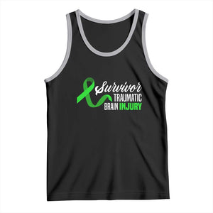Traumatic Brain Injury Awareness Tank Top TBI Survivor TS02 Black Athletic Heather Print Your Wear