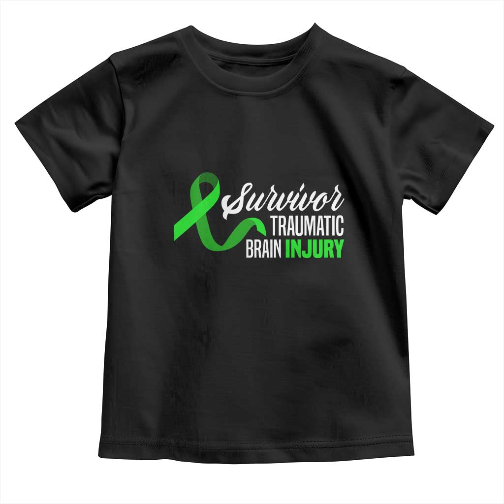 Traumatic Brain Injury Awareness Toddler T Shirt TBI Survivor TS02 Black Print Your Wear