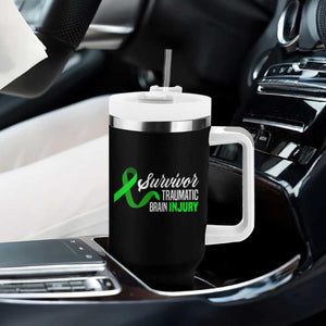 Traumatic Brain Injury Awareness Tumbler With Handle TBI Survivor TS02 Print Your Wear