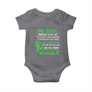 Traumatic Brain Injury Awareness Baby Onesie I Am The Storm TBI Warrior TS02 Charcoal Print Your Wear